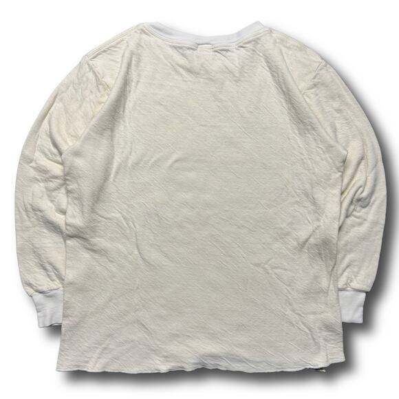 Duofold Knit Thermal 60s True Vintage White Collar Sweater - Picture 2 of 7